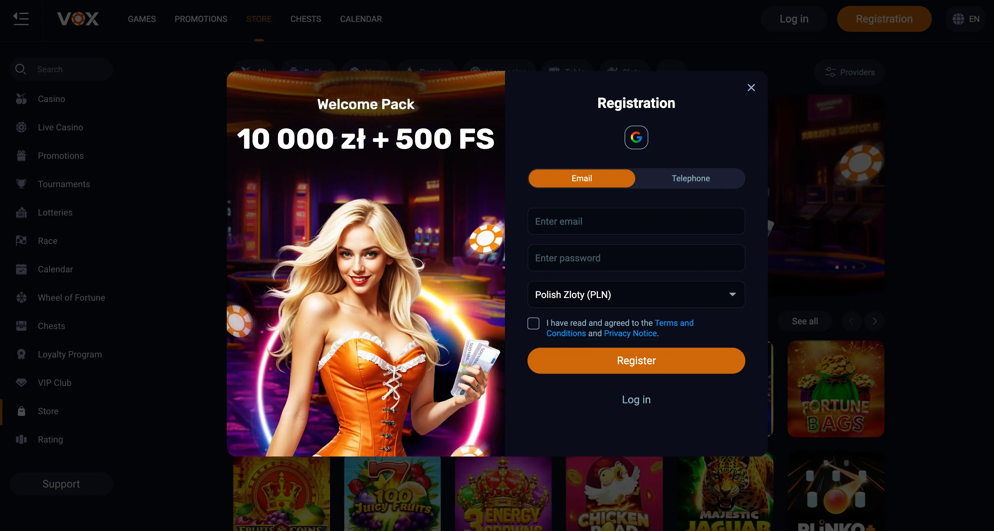 Oferta gier i promocji w Vox Casino Oferta gier i promocji w Vox Casino